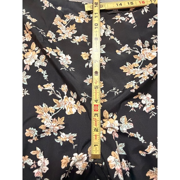 FATE Floral Boho Whimsical Print Crop Top Crotchet Wide Leg Pants Set Black SZ M - Picture 10 of 15